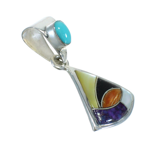 Sterling Silver Multicolor Southwest Pendant MX65439